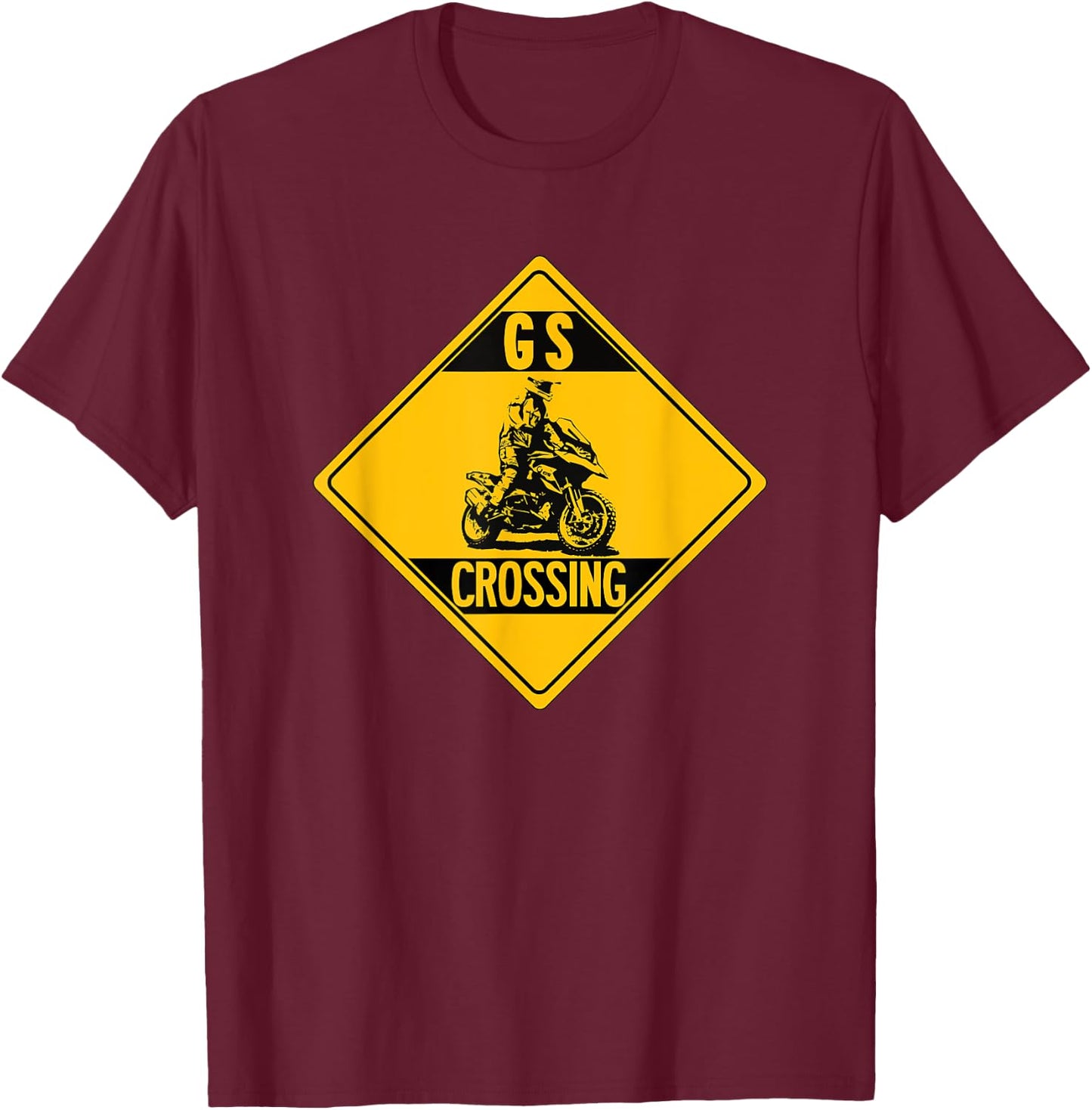 Enduro Motorcycle Designs R1200GS Enduro GS - Men's Black Classic Fit Short Sleeve - Motorcycle Themed - Gift - All Seasons - 1 Count - Size Small T-Shirt - T-Shirt | Maroon