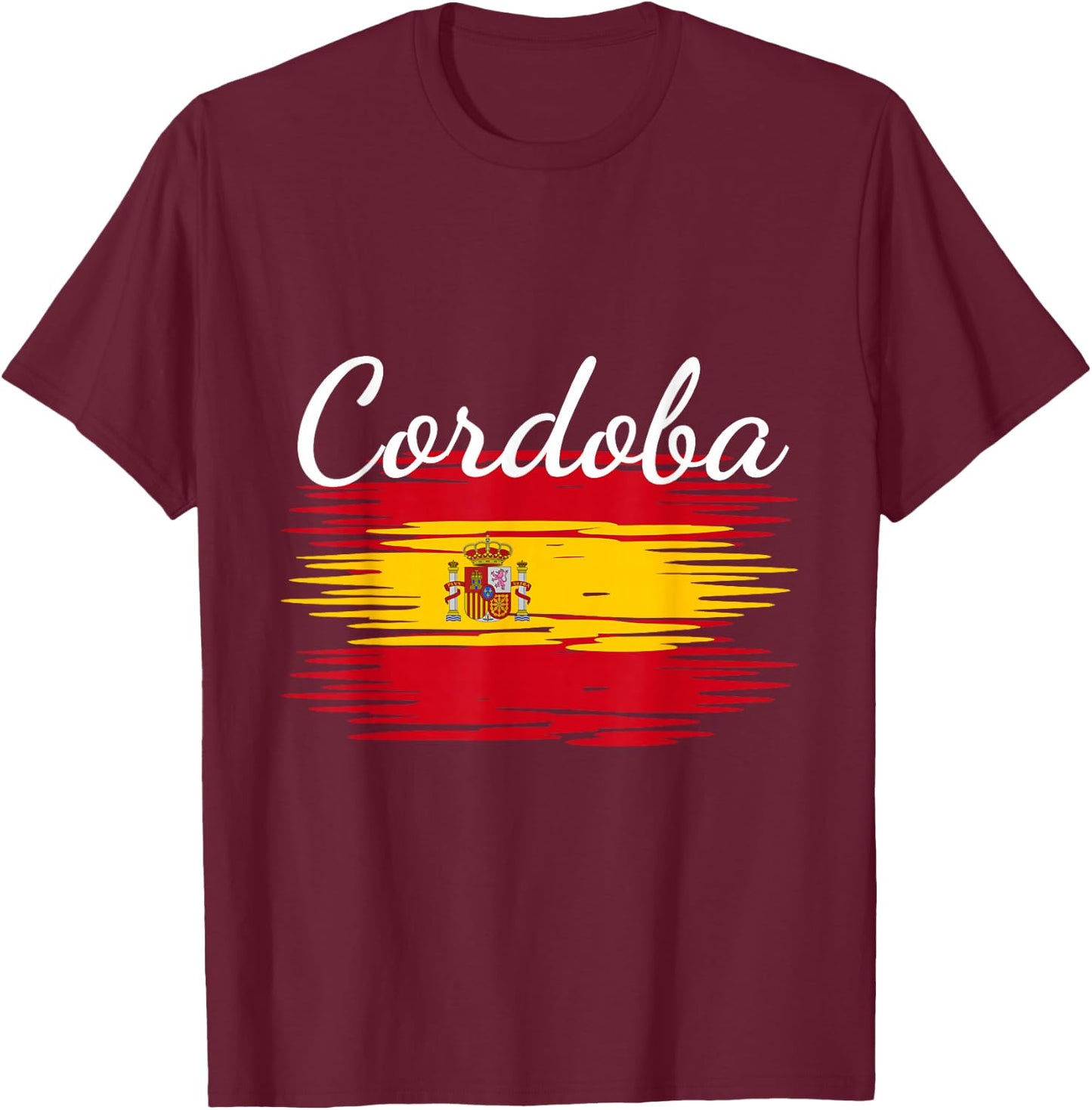 Cordoba Spain Flag Espana Espanol Matching Spanish T-Shirt - T-Shirt | Maroon