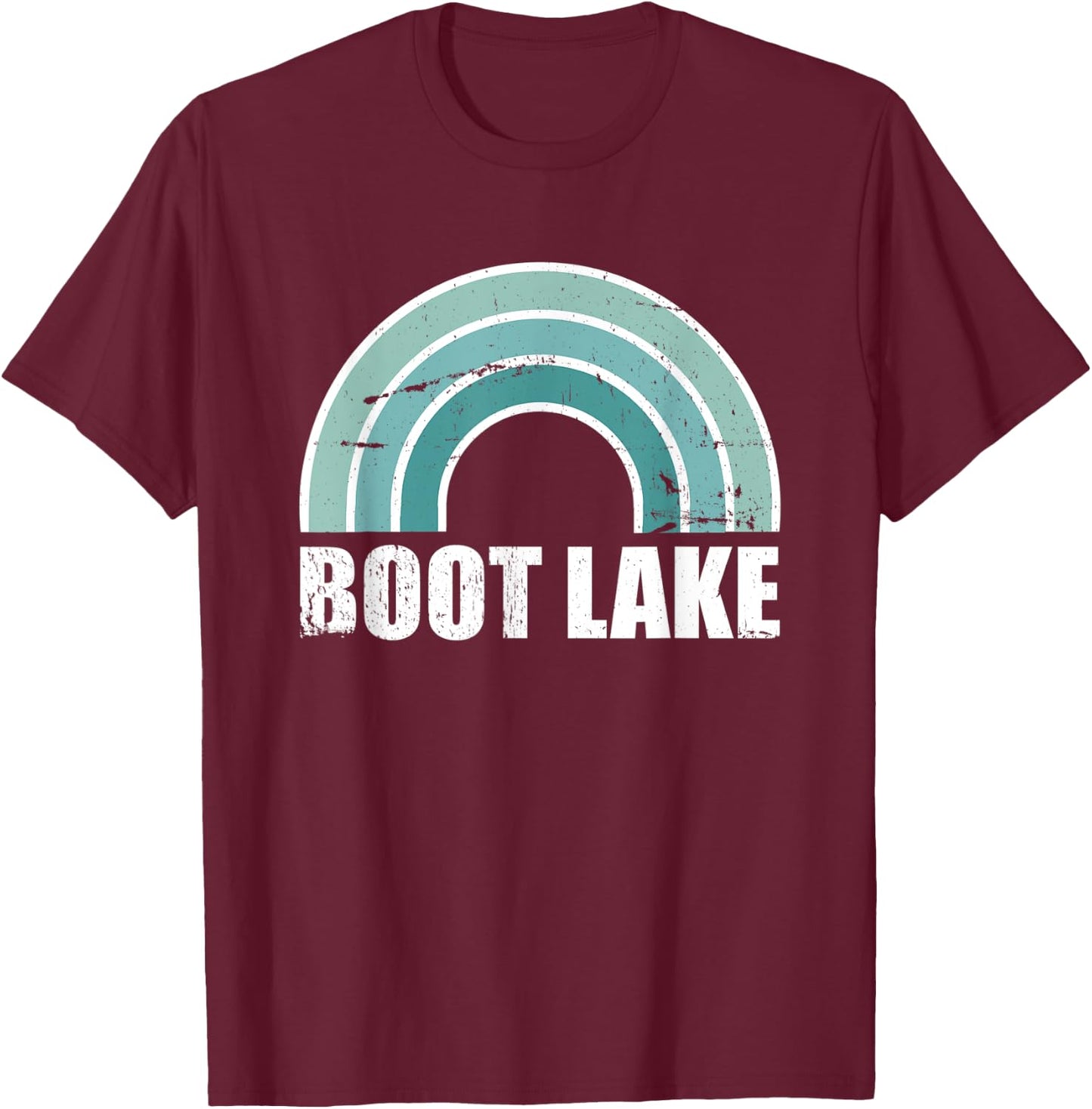Boot Lake Wisconsin Family Vacation T-Shirt - T-Shirt | Maroon