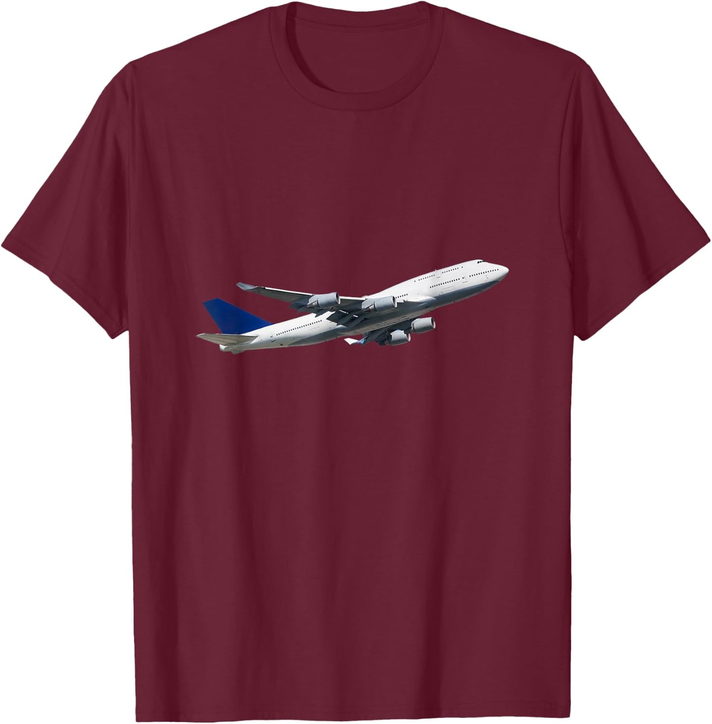 Jet Airliner 747-400 T-Shirt - T-Shirt | Maroon