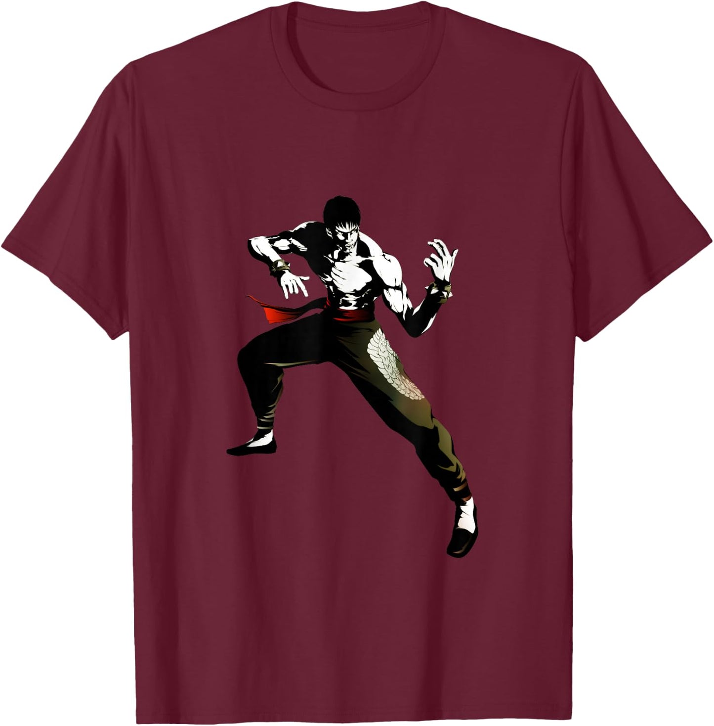 Tekken7 Law 001 T-Shirt - T-Shirt | Maroon