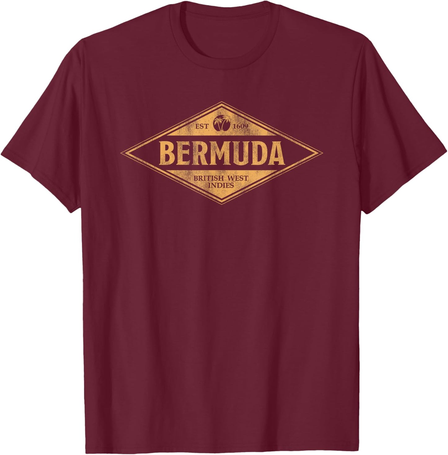 Retro Bermuda Souvenir Vintage Throwback Cruise T-Shirt - T-Shirt | Maroon