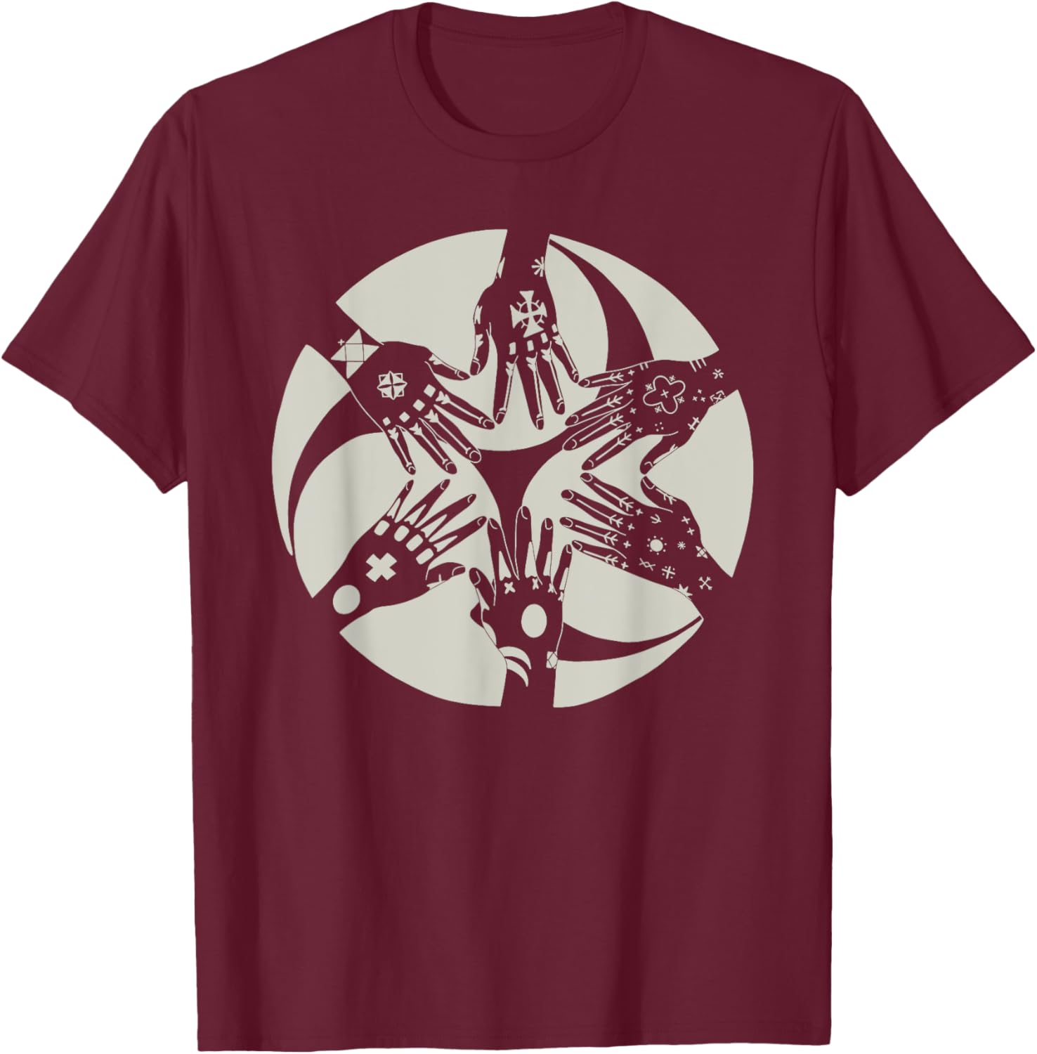 Okinawan Hajichi Traditional Bright Uchina Tattoo T-Shirt - T-Shirt | Maroon