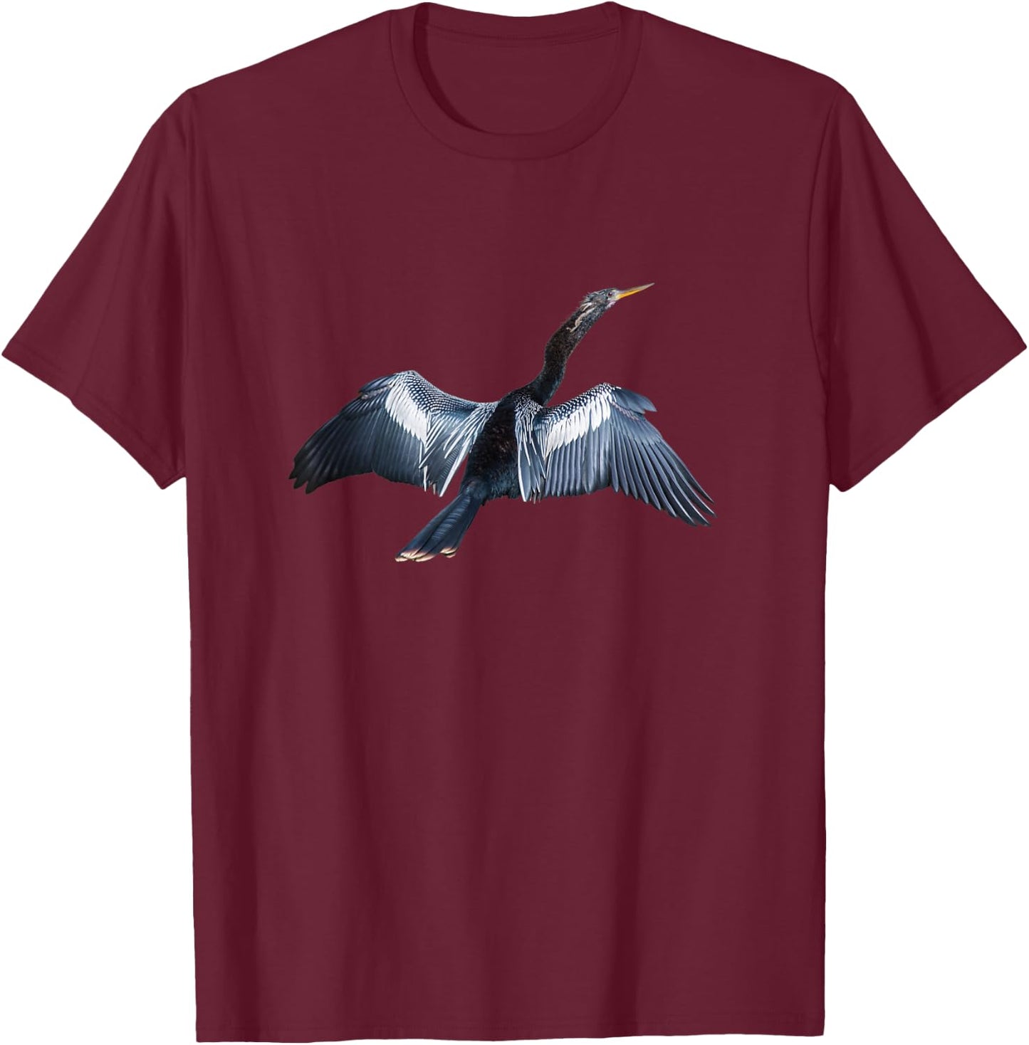 Anhinga Snake Bird Darter Bird Anhinga Cormorant T-Shirt - T-Shirt | Maroon
