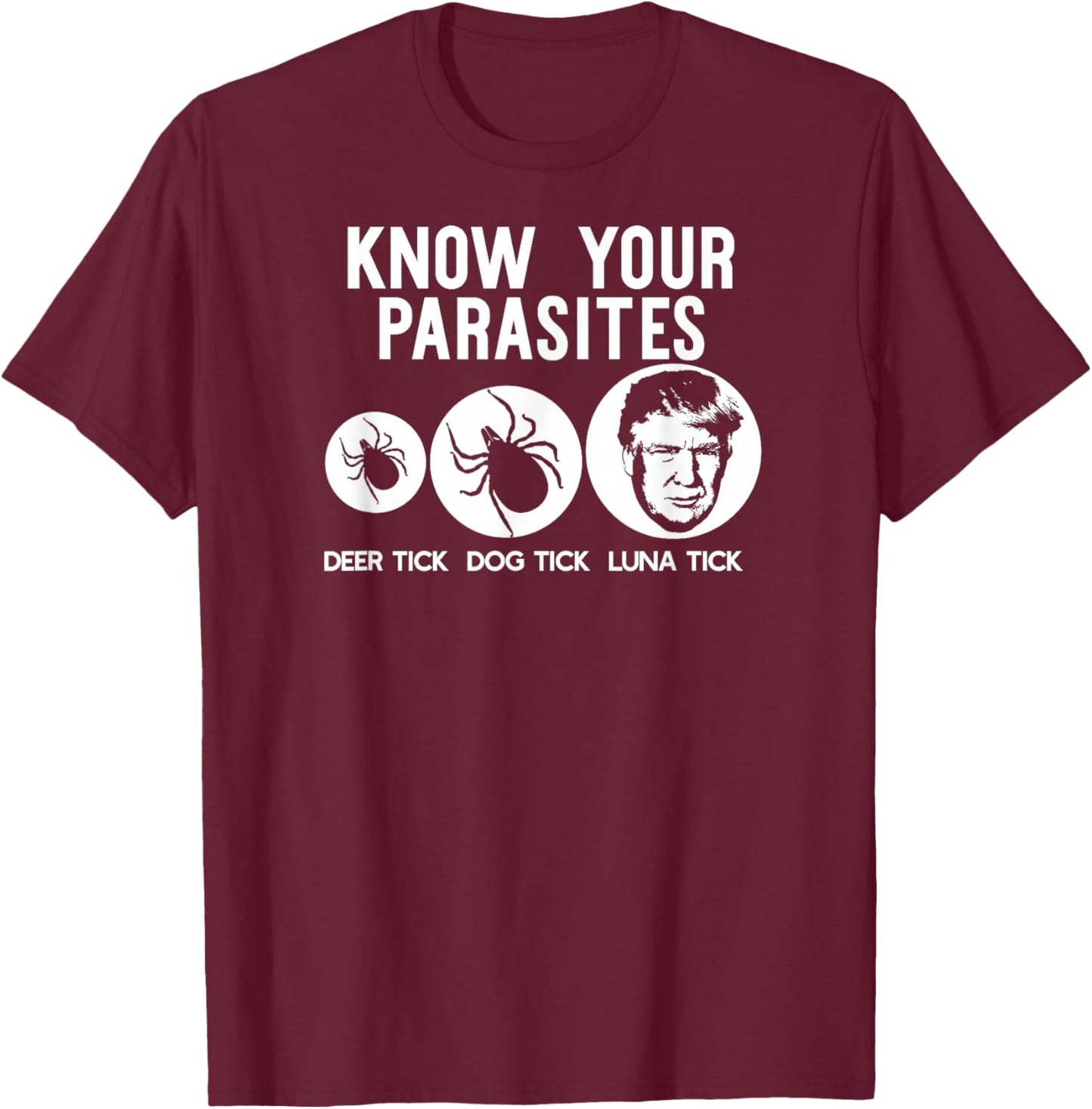 Know Your PARASITES Anti-Trump Resist T Shirt Funny Gift T-Shirt - T-Shirt | Maroon