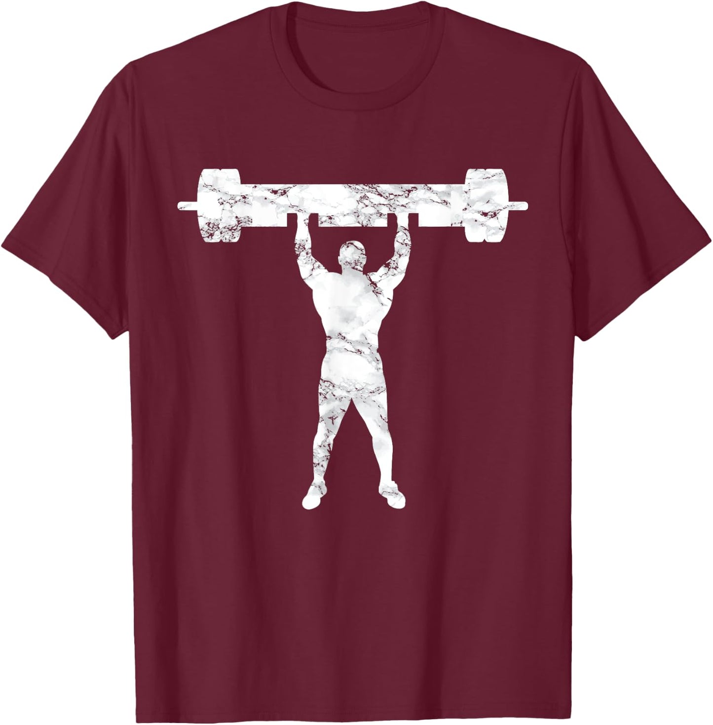 Strongman Shoulder Press - Weightlifting Bench Press T-Shirt - T-Shirt | Maroon