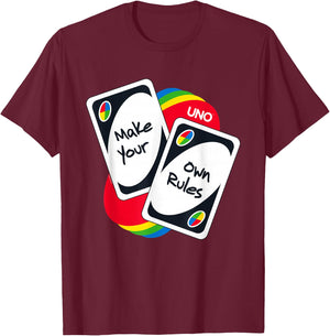 UNO - Make Your Own Rules T-Shirt - T-Shirt | Maroon
