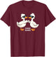 Goose Bumps Kids Cute Funny Geese Fist Bump Pun T-Shirt - T-Shirt | Maroon