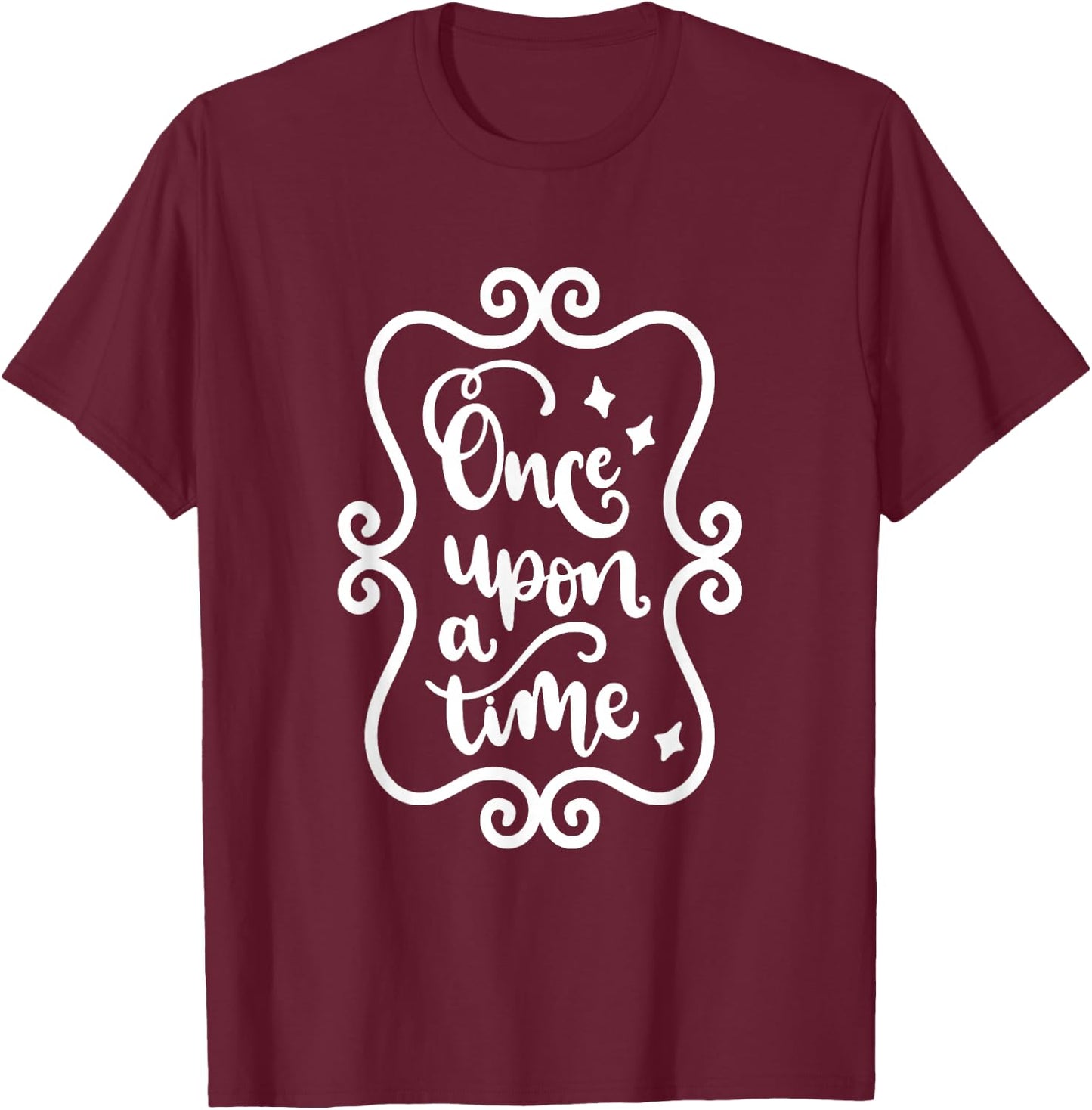 Once Upon A Time Fairytale Book Lover Reading T-Shirt - T-Shirt | Maroon