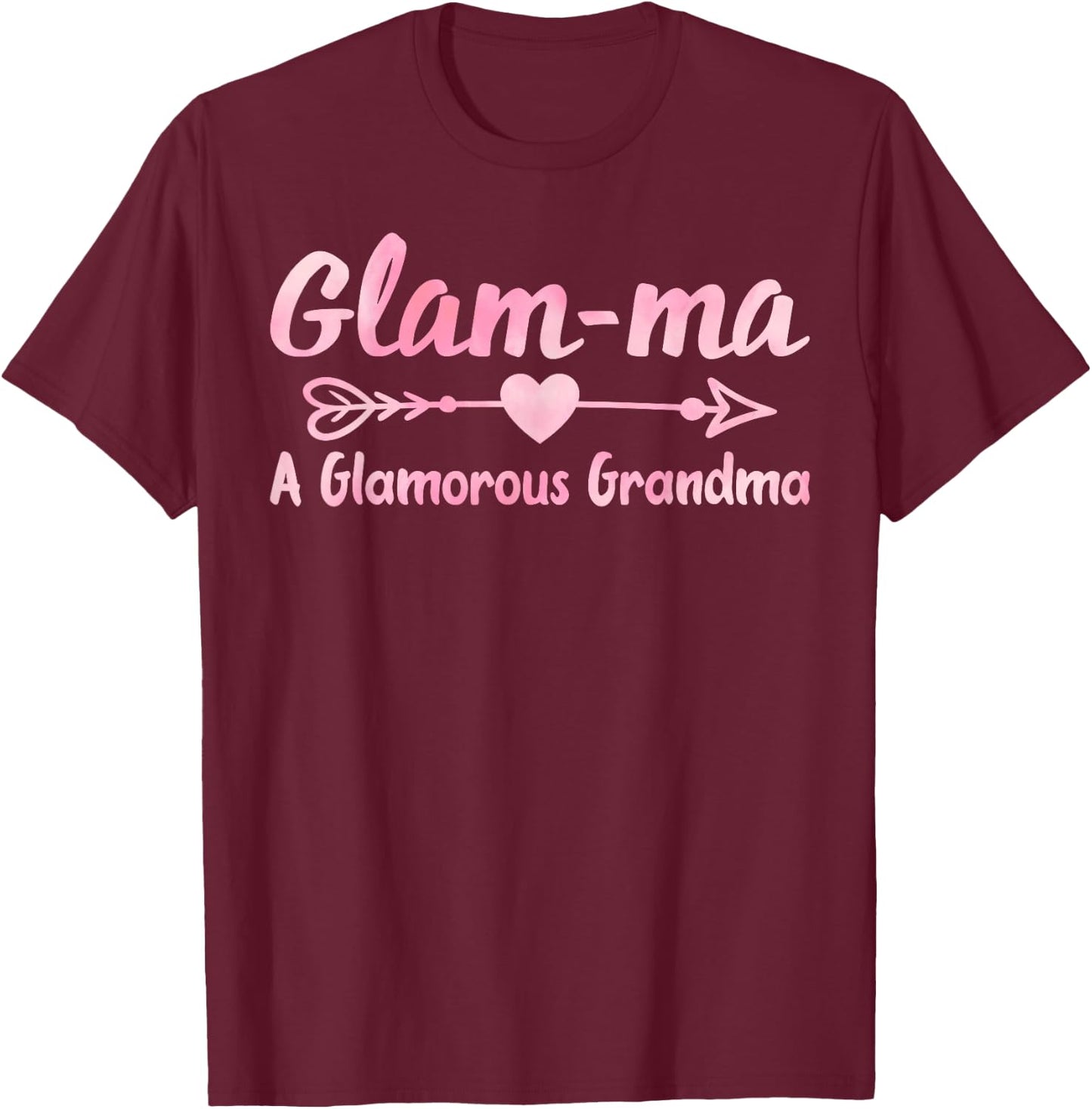 Glam-ma: Grandma Design For Glamorous Granny T-Shirt - T-Shirt | Maroon