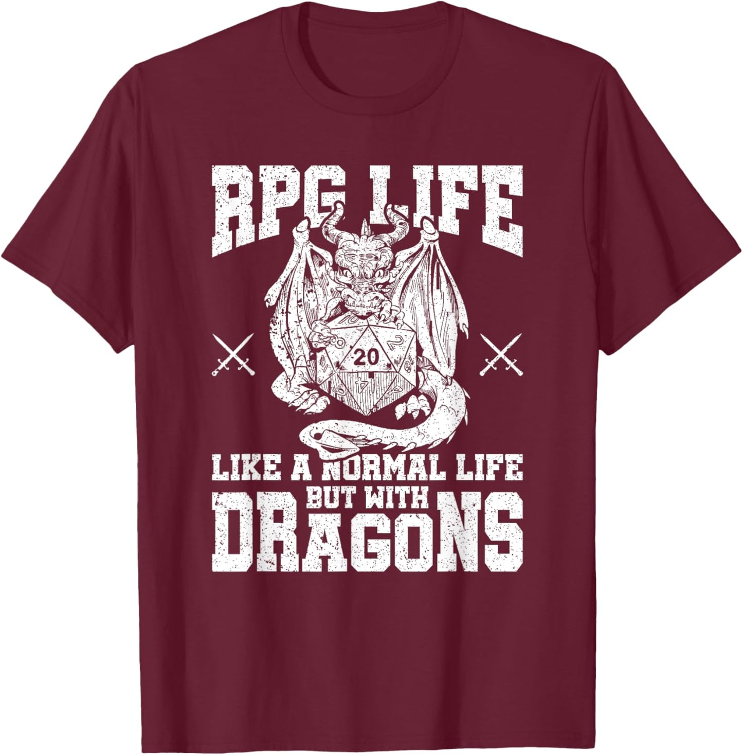 Funny RPG Life Definition Role Playing Tabletop RPG Gamer T-Shirt - T-Shirt | Maroon