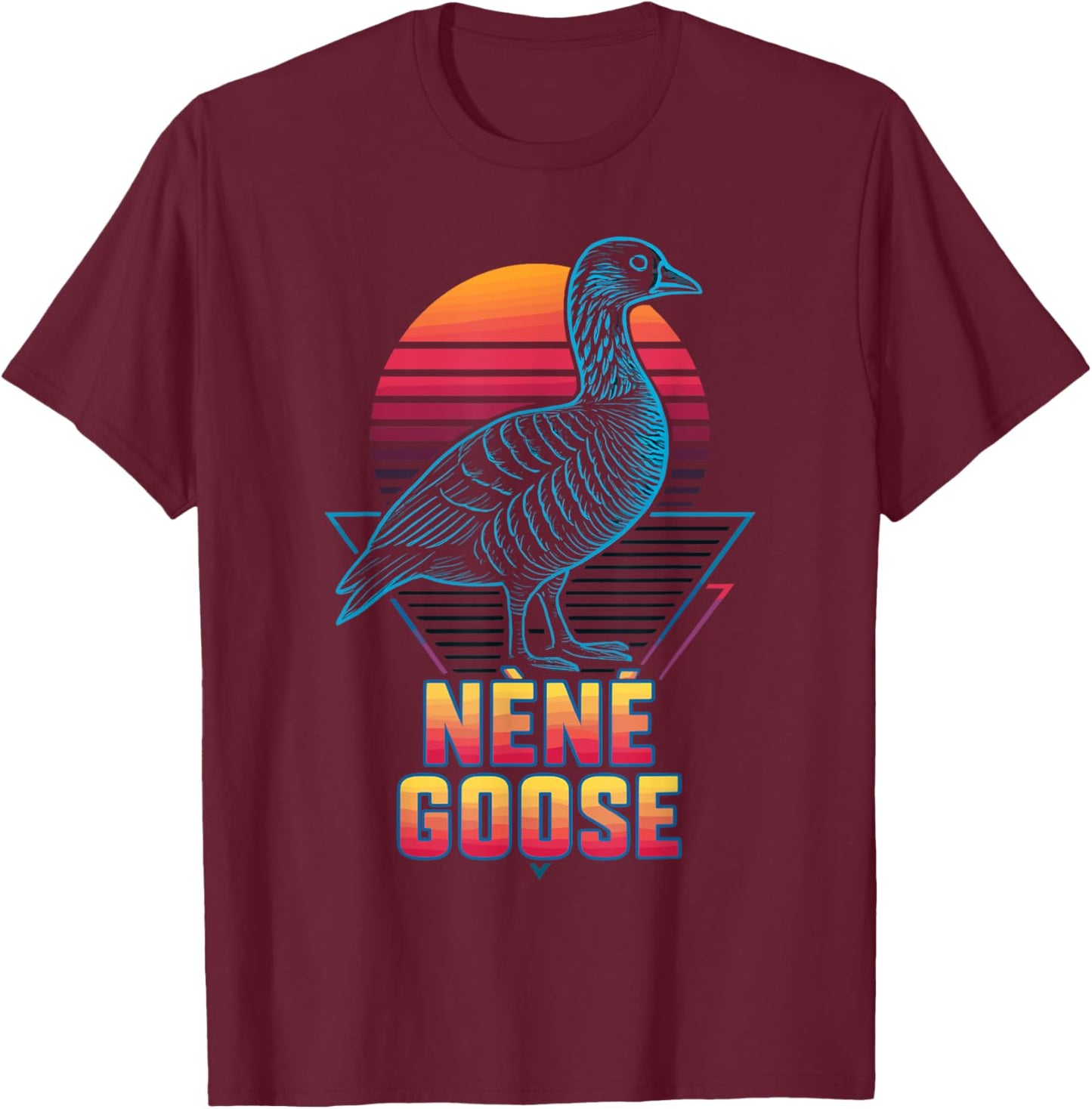 Nene Goose Retro T-Shirt - T-Shirt | Maroon