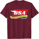 BSA Wingtip Logo Most Popular Motor Cycle T-Shirt - T-Shirt | Maroon