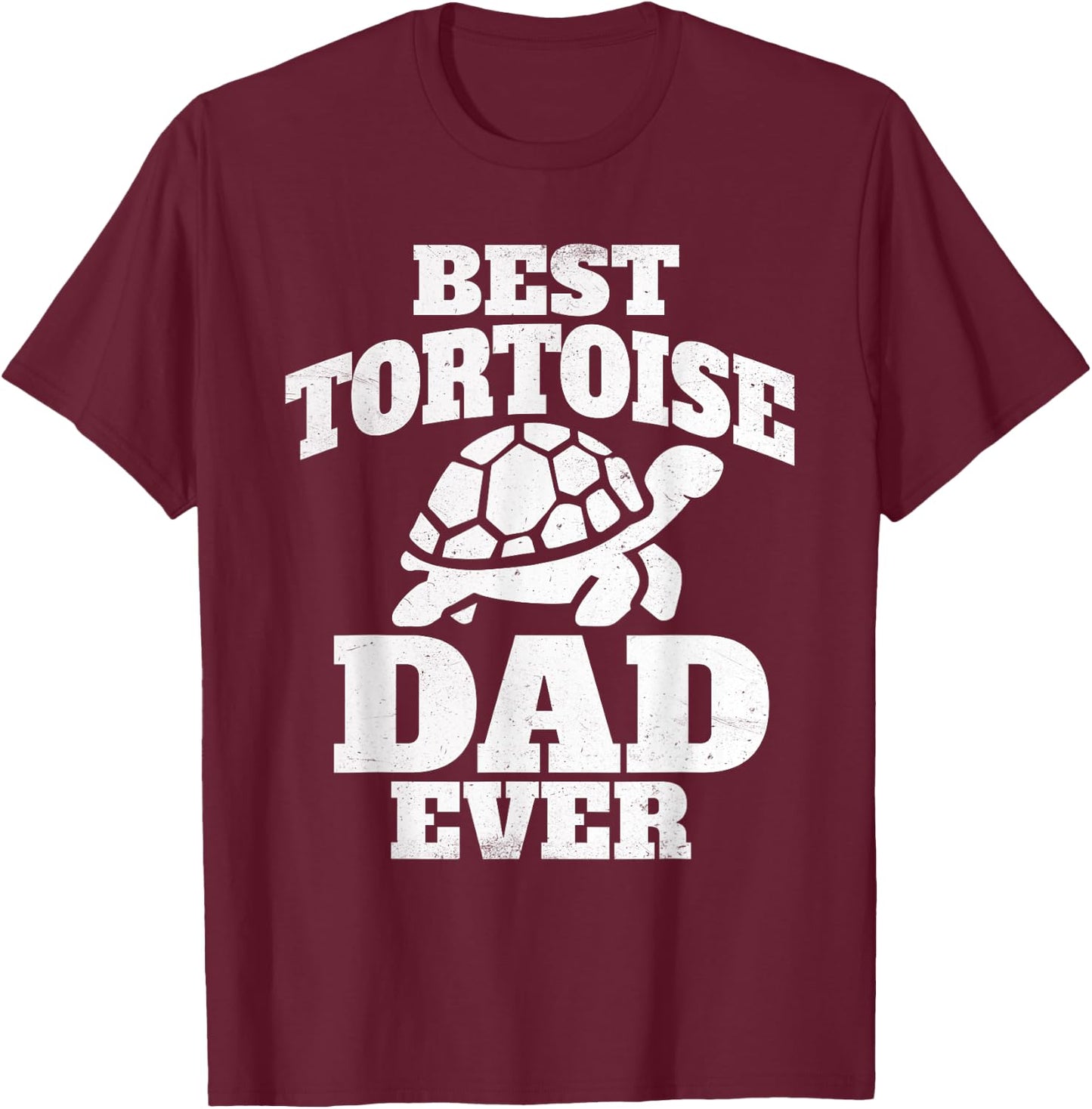 Best Tortoise Dad Ever - Ocean Animal Turtle Lover T-Shirt - T-Shirt | Maroon