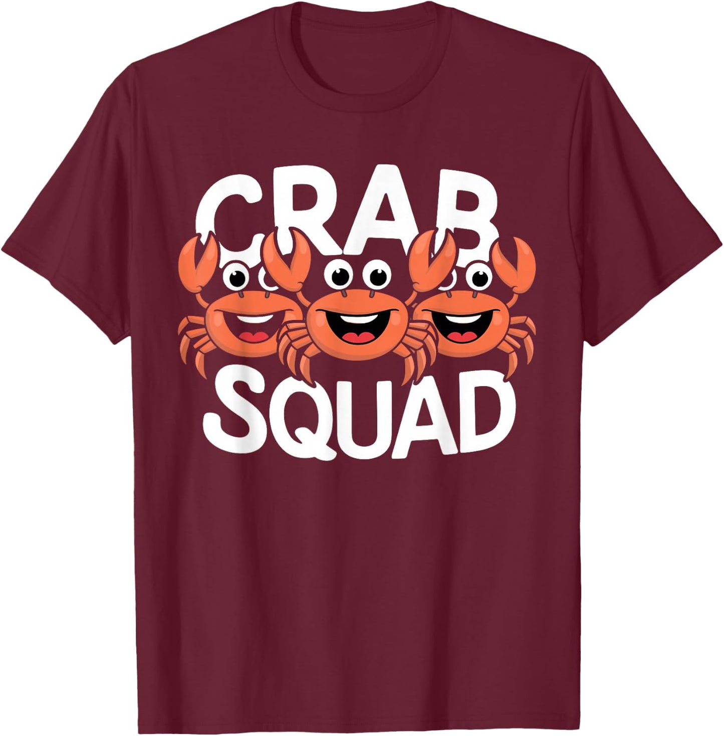 Crab Squad Ocean Beach Summer Party Sea Crustacean Seafood T-Shirt - T-Shirt | Maroon