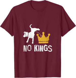 No Kings Dog T-Shirt - T-Shirt | Maroon