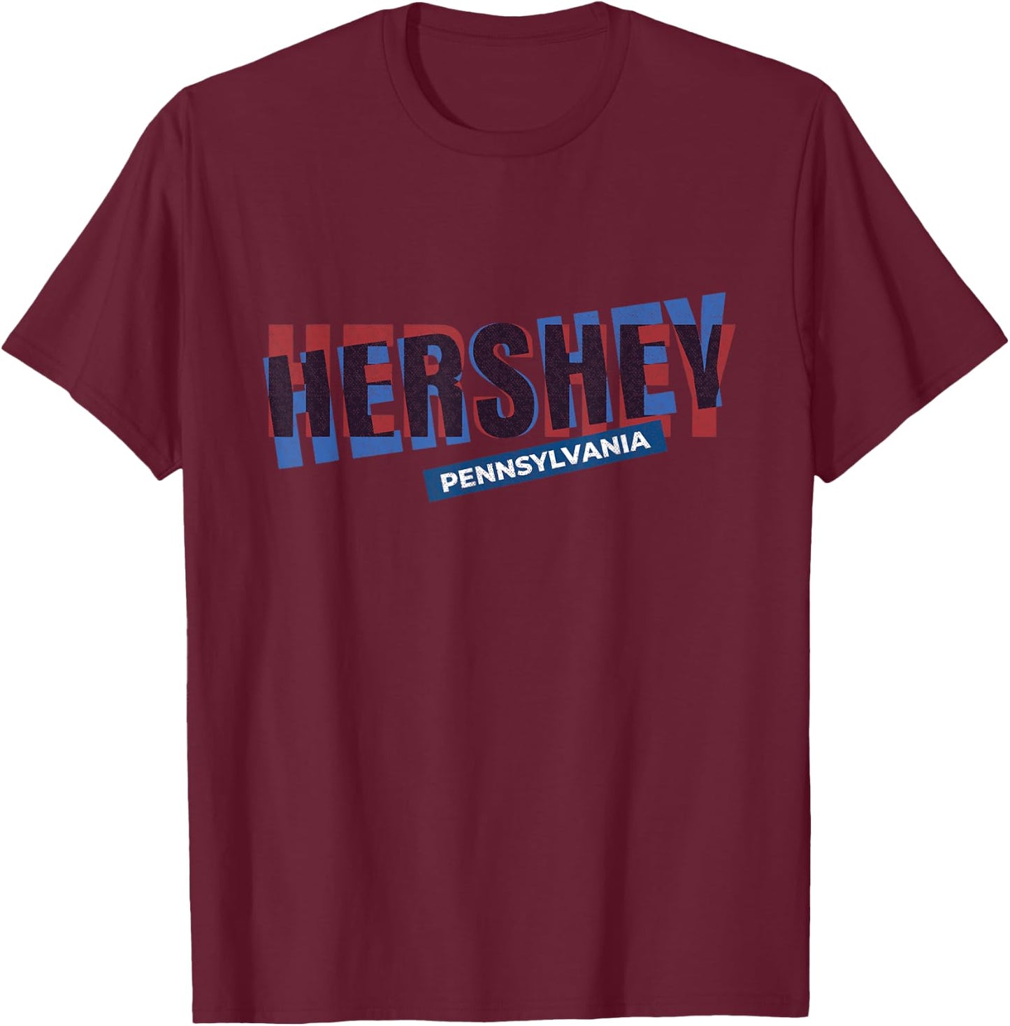 Hershey Pennsylvania Home Retro Vintage Typography T-Shirt - T-Shirt | Maroon