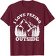 I Love Peeing Outside - Funny Hiking Camping Gift Outdoor T-Shirt - T-Shirt | Maroon