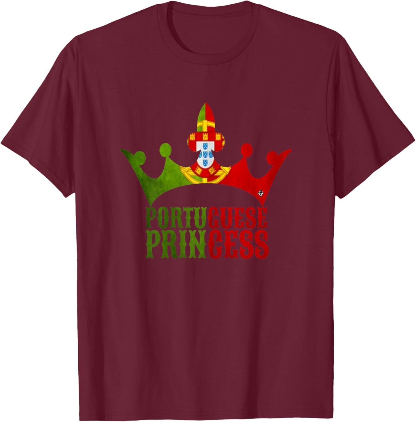 Portuguese Princess Flag T-Shirt - T-Shirt | Maroon