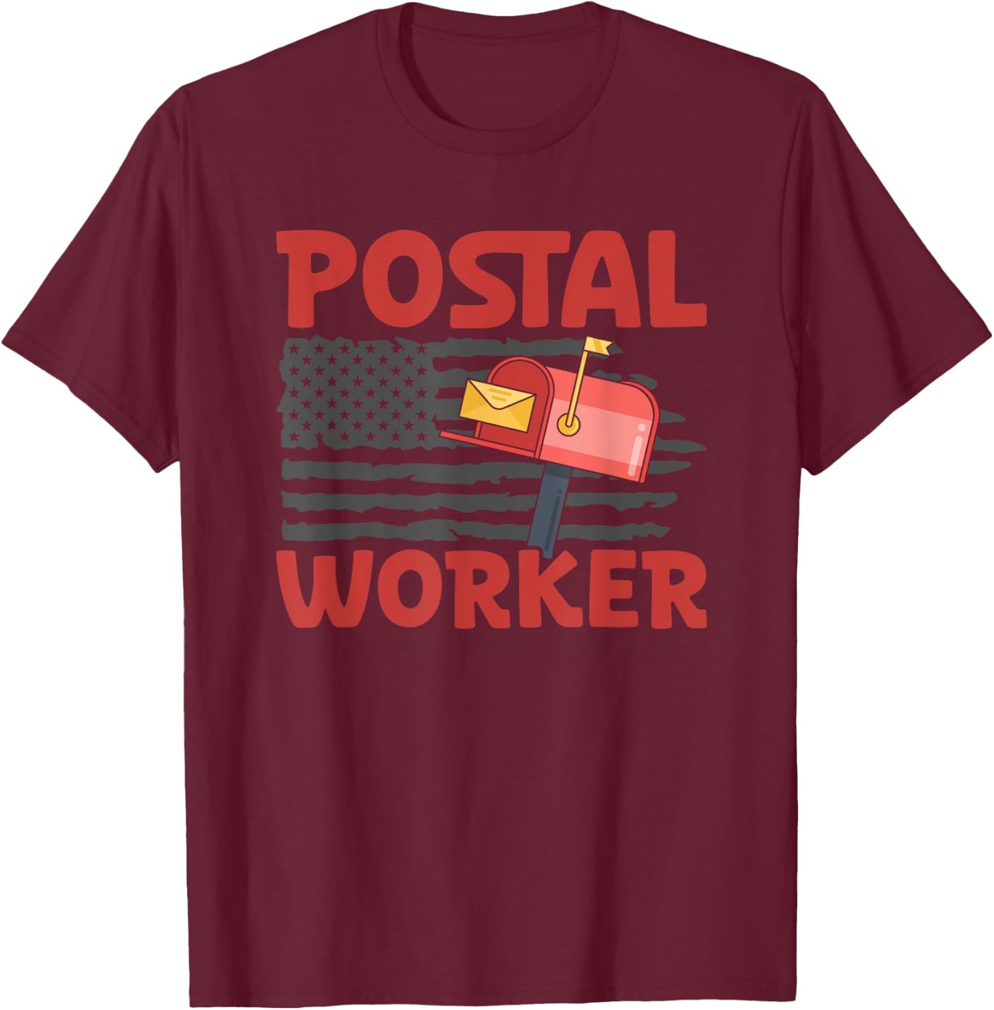 Postal Worker T-Shirt - T-Shirt | Maroon