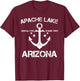 APACHE LAKE ARIZONA Funny Fishing Camping Summer Gift T-Shirt - T-Shirt | Maroon