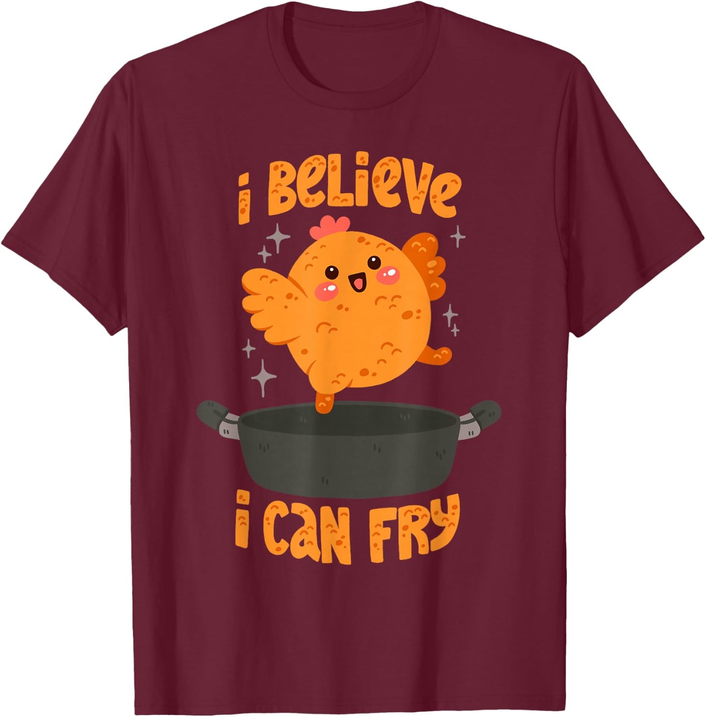 Fried Chicken Pun T-Shirt - T-Shirt | Maroon