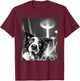 Funny Border Collie Alien UFO Taking a Selfie Dog Mom Dad Men Women Girls Kids T-Shirt - T-Shirt | Maroon