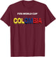 FIFA World CUP26 Colombia Bubble Color T-Shirt - T-Shirt | Maroon