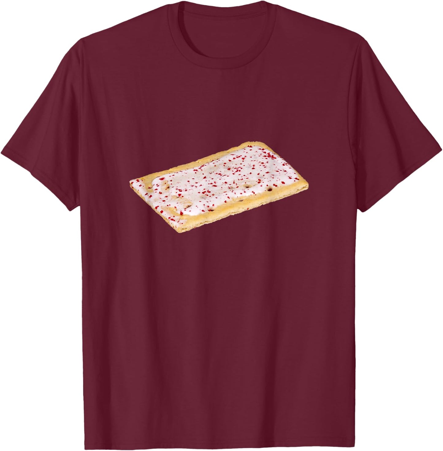 Frosted Toaster Pastry Breakfast Food Flaky Strudel T-Shirt - T-Shirt | Maroon