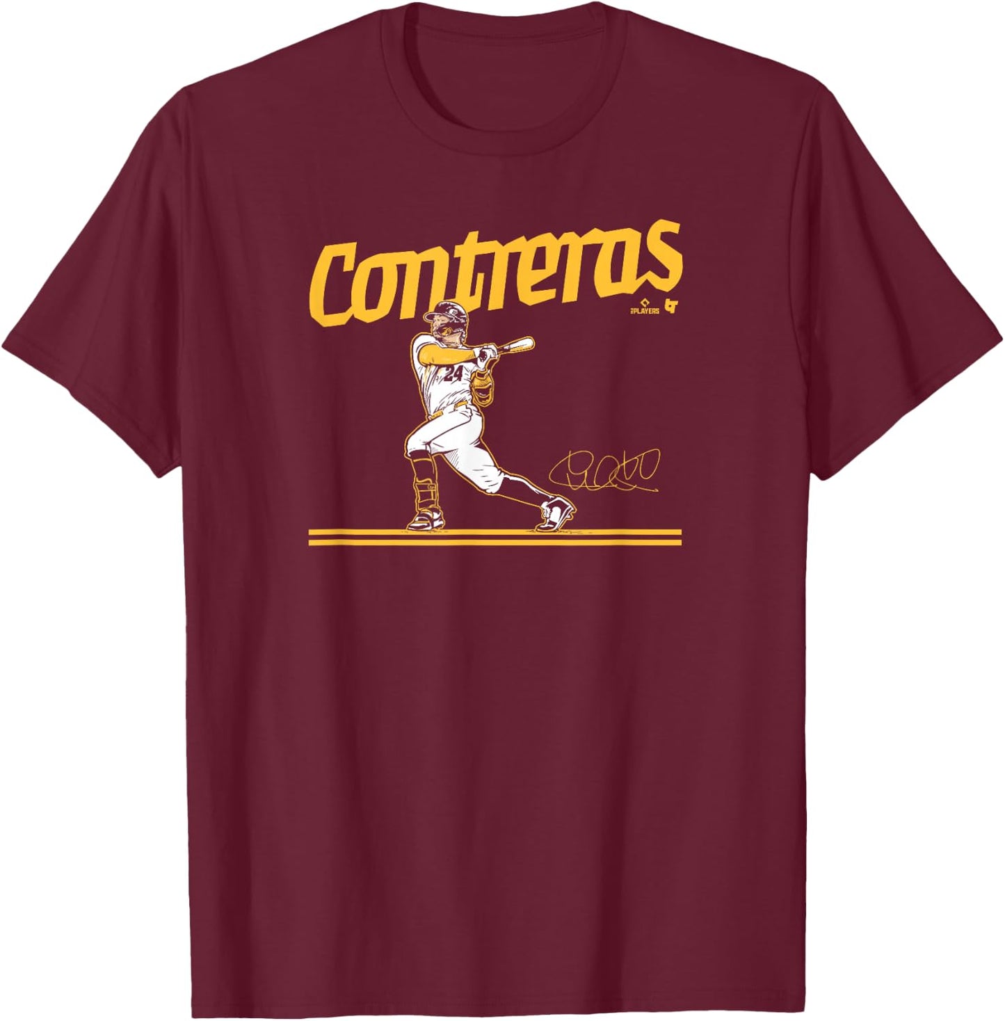 William Contreras - Slugger Swing - Milwaukee Baseball T-Shirt - T-Shirt | Maroon