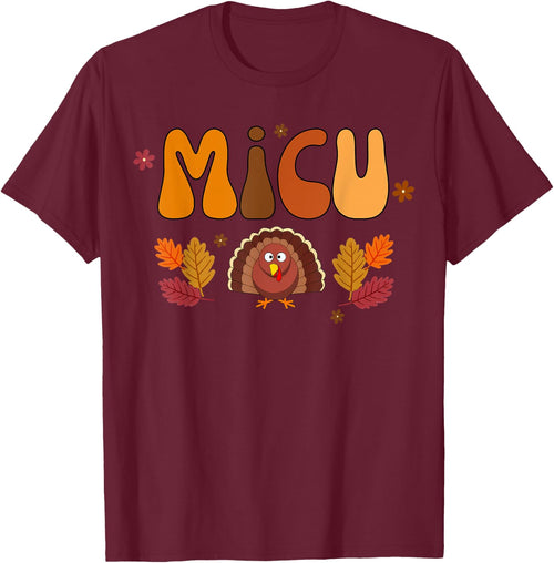 Vintage MICU Nurse Turkey Fall Thanksgiving Day