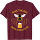 Save The Bees Drink More Mead Funny Craft Beer Official Brew T-Shirt - T-Shirt | Maroon