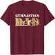 Funny Gift Gymnastics Dad Love Daughter T-Shirt - T-Shirt | Maroon