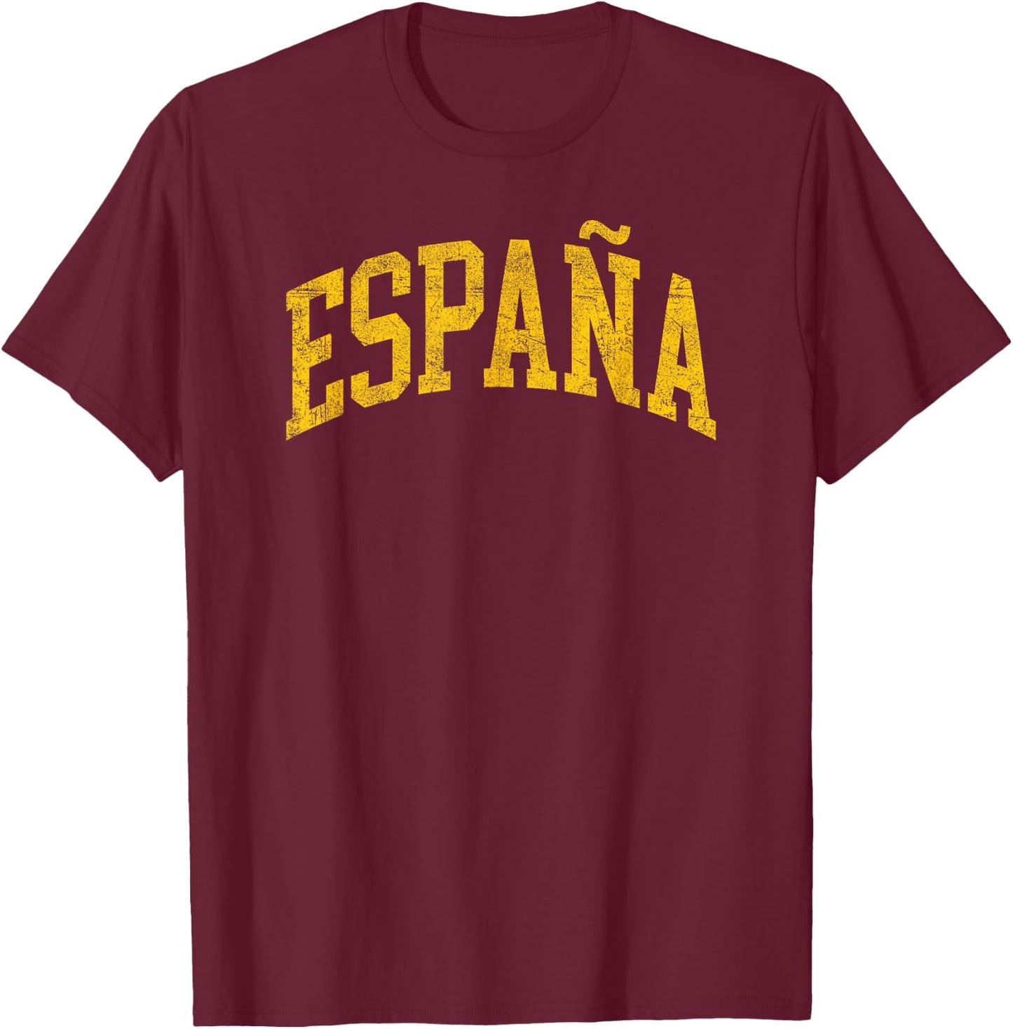 España Vintage Spain Flag Spanish Souvenir Espana T-Shirt - T-Shirt | Maroon