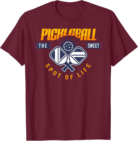 Pickleball - The Sweet Spot of Life T-Shirt - T-Shirt | Maroon