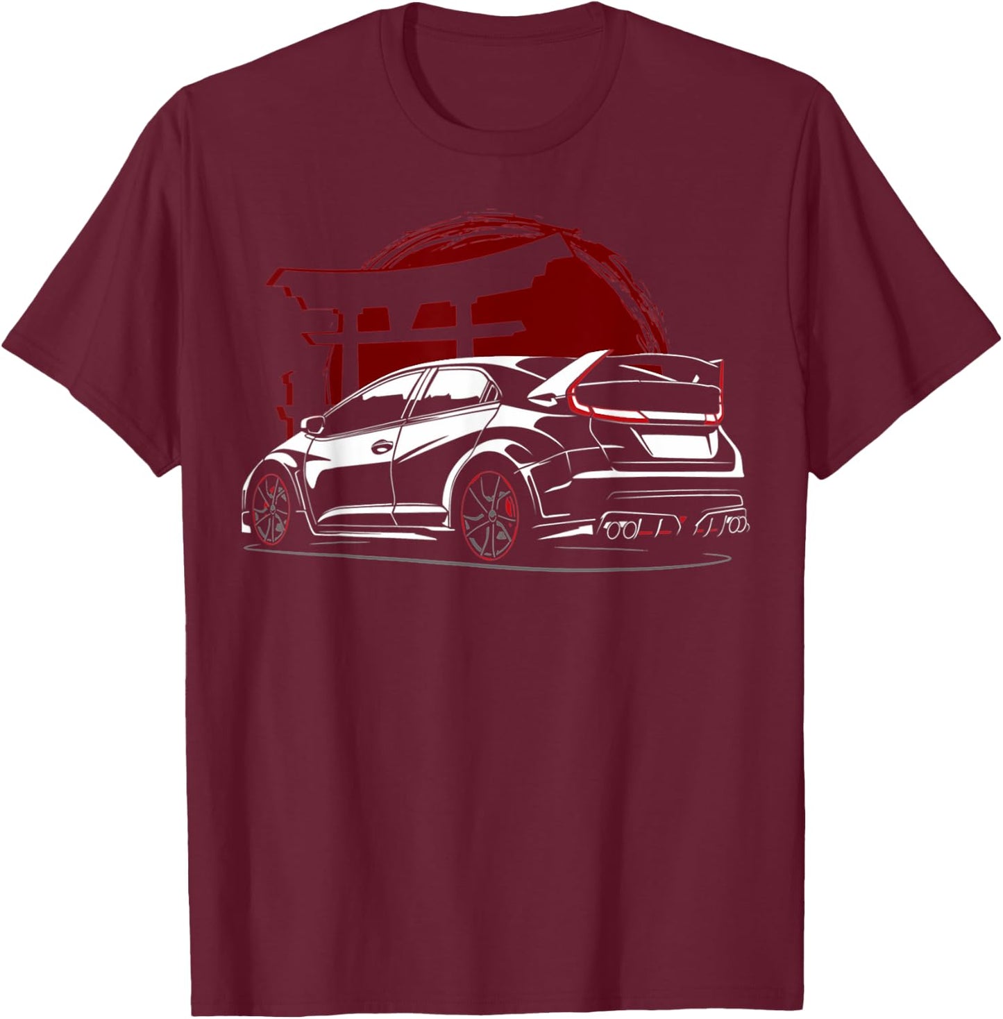 2015 Civic Type R EK Japanese Car T-Shirt - T-Shirt | Maroon