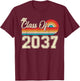 Class Of 2037 Grow With Me Kindergarten Boy T-Shirt - T-Shirt | Maroon