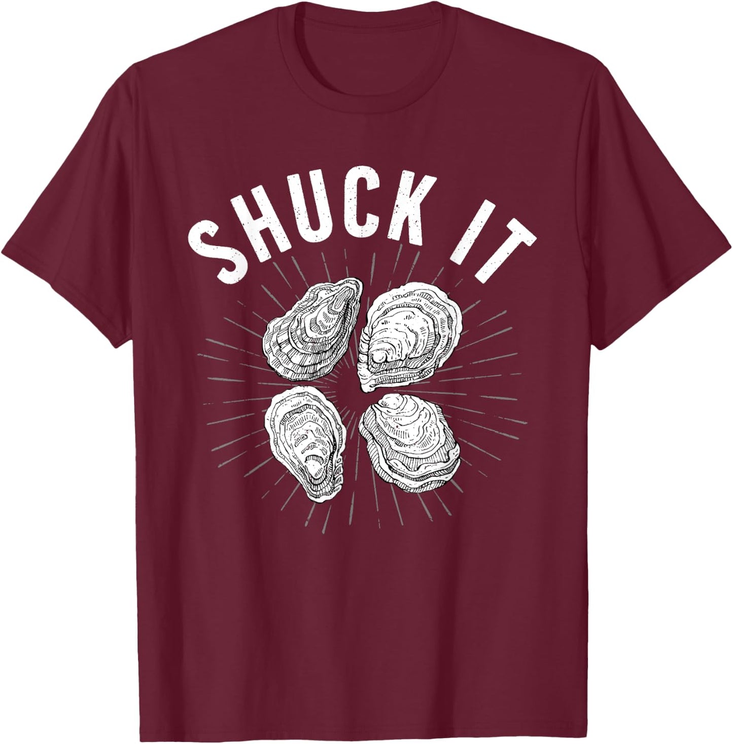 Cool Oyster Art Women Oyster Shucker Shuck Shucking T-Shirt - T-Shirt | Maroon