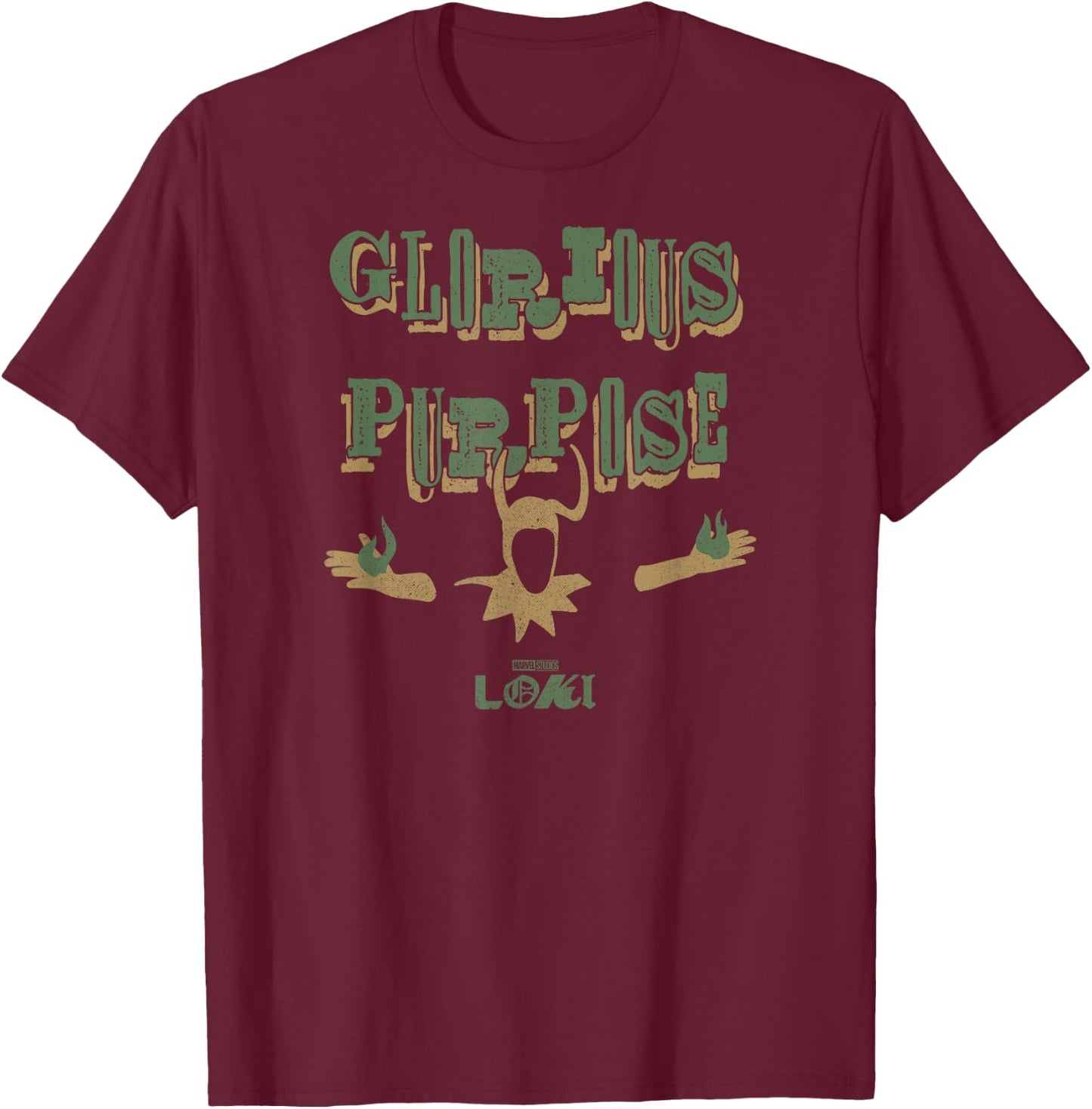 Marvel Loki Glorious Purpose T-Shirt - T-Shirt | Maroon