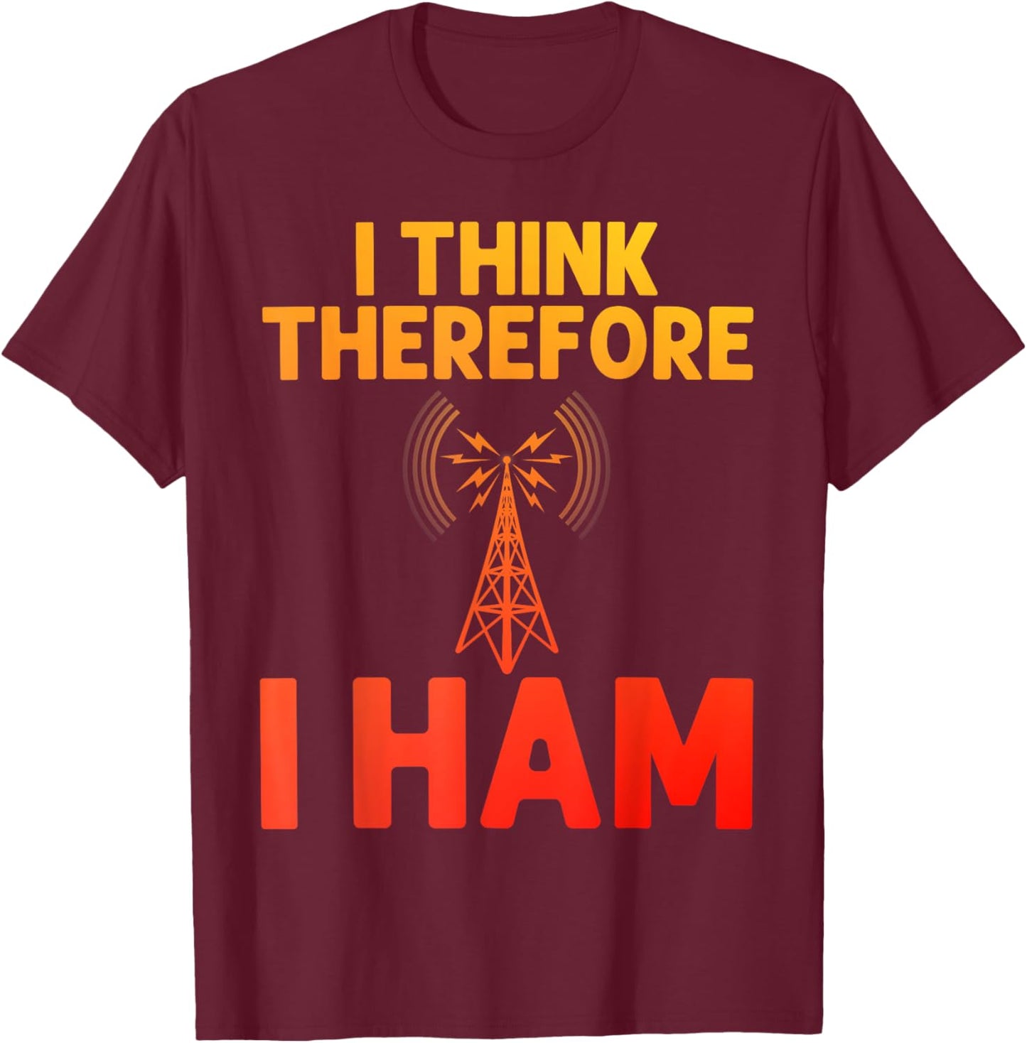 Cool Ham Radio Art Women Amateur Radio Ham Operator T-Shirt - T-Shirt | Maroon
