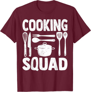 Cook Culinary Cooking Squad Team Kitchen Friends T-Shirt - T-Shirt | Maroon