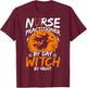 Nurse Practitioner by Day Witch by Night Happy Halloween NP T-Shirt - T-Shirt | Maroon