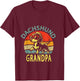 Funny Vintage Dachshund grandpa Father's Day T-Shirt - T-Shirt | Maroon