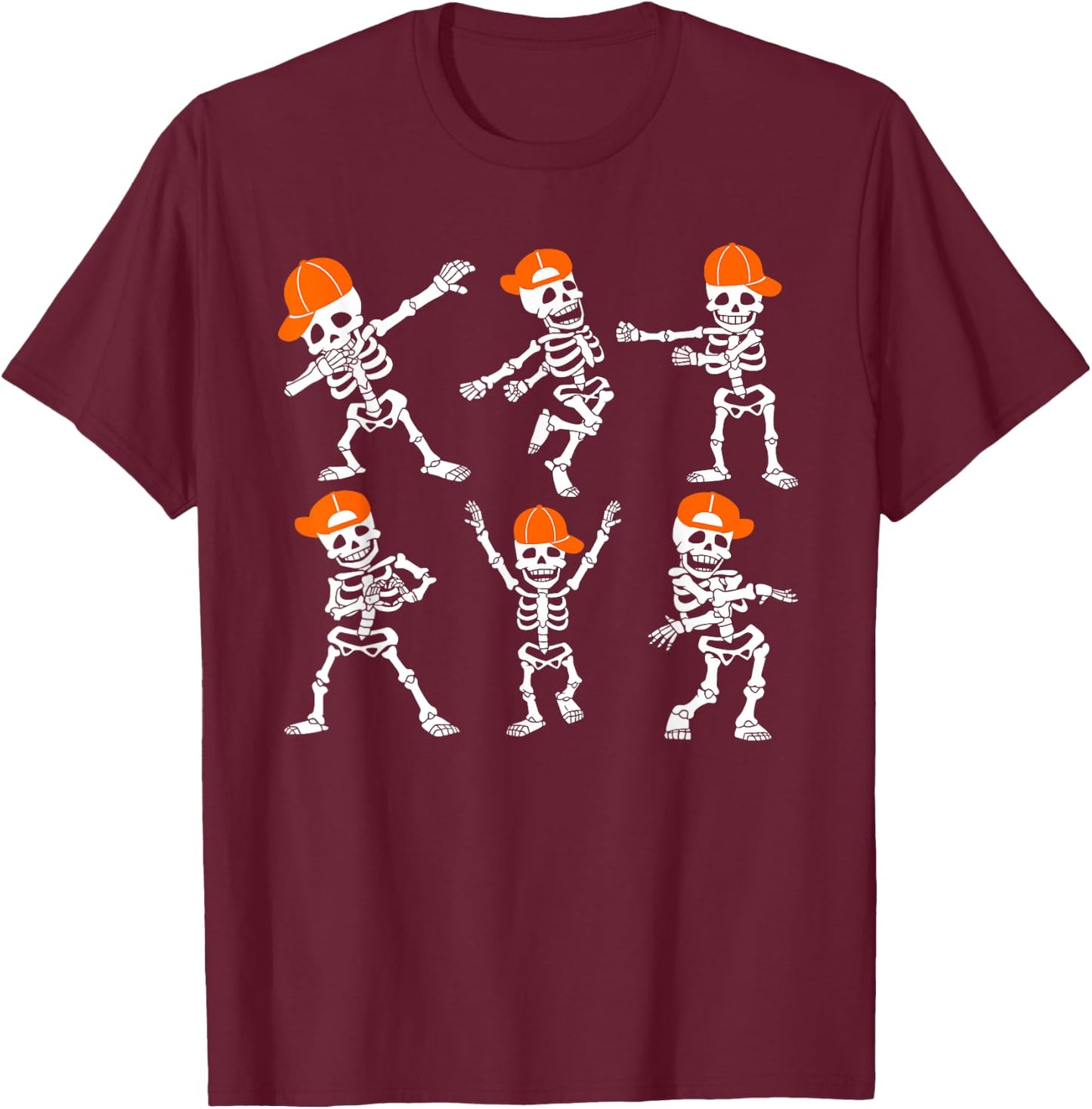 Halloween Shirt Boys Kids Toddler Dancing Skeleton Cap Funny T-Shirt - T-Shirt | Maroon