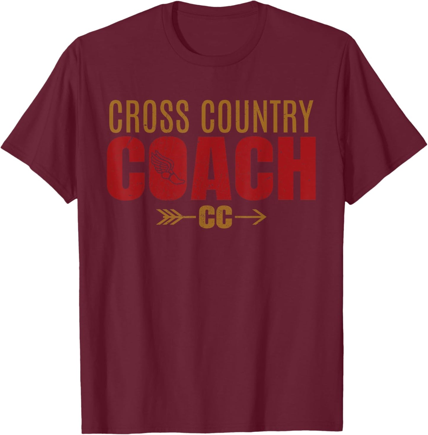 Cross Country Coach Gifts XC Runner Mountain Running Shirt T-Shirt - T-Shirt | Maroon