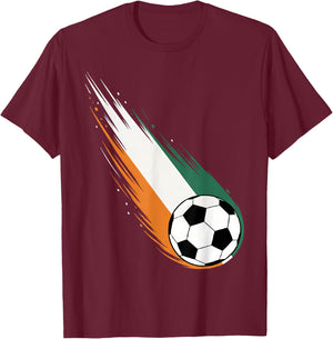 Ivory Coast Flag Graphic Ivory Coast Pride Heritage T-Shirt - T-Shirt | Maroon