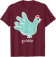 Thanksgiving Nurse Gloves Turkey Gobble Scrub Top Men Women T-Shirt - T-Shirt | Maroon