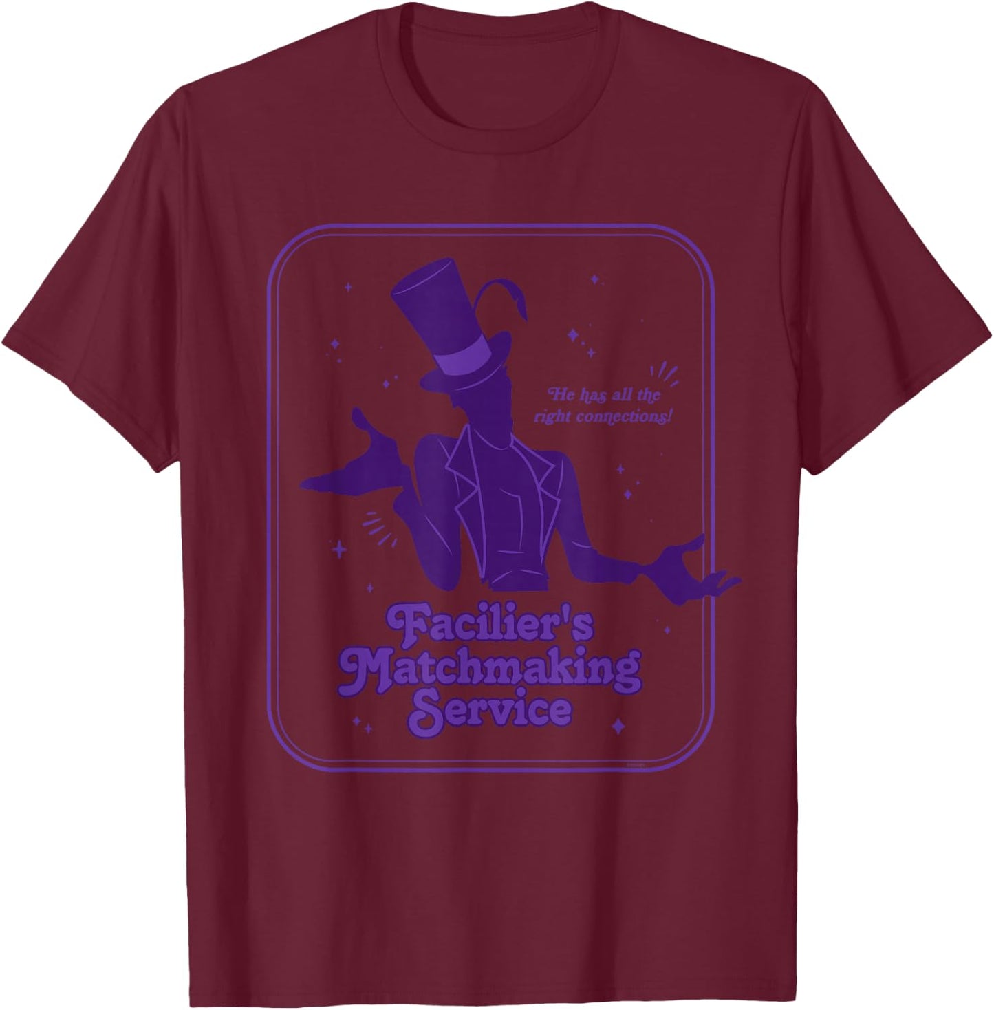 Disney Villains for Hire Facilier’s Matchmaking Service T-Shirt - T-Shirt | Maroon
