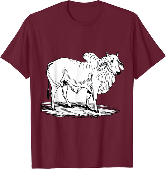 Really Like Brahman Brahmin Bull Cattle Zebu Cow T-Shirt - T-Shirt | Maroon