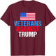 Veterans Against Trump American Flag Vintage Patriot Saying T-Shirt - T-Shirt | Maroon
